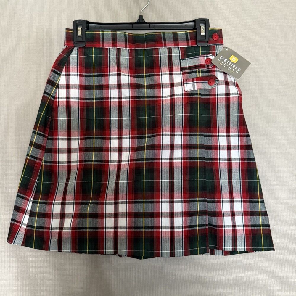 Dennis Uniform Bruce Plaid Skort Skirt J5 Junior Double Tab Multicolor NWT